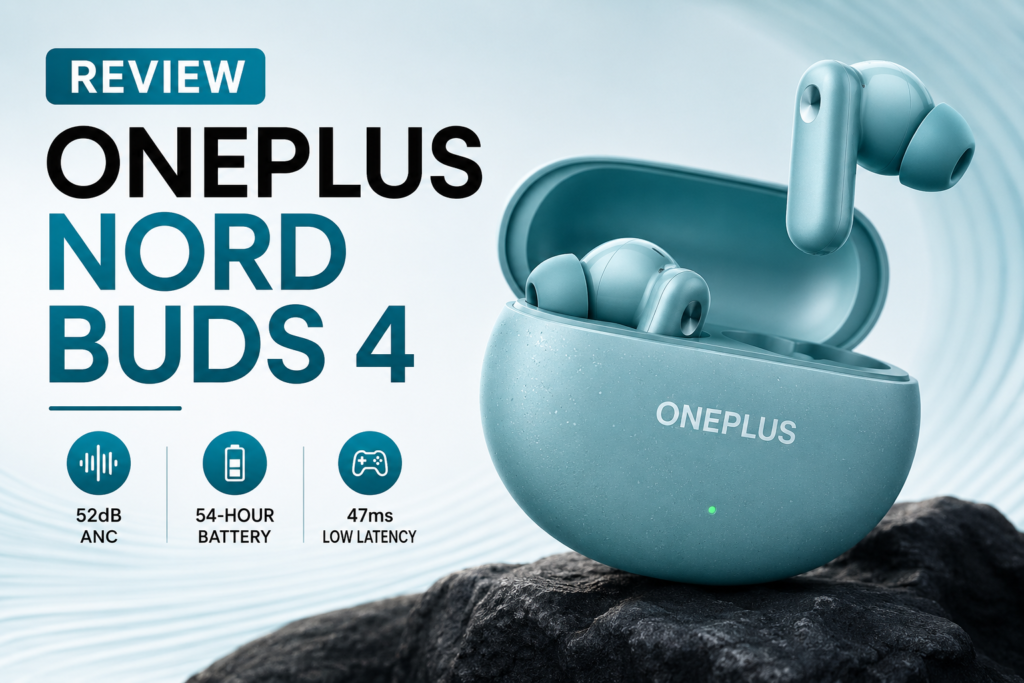 OnePlus Nord Buds 4 Review: 52dB ANC, 54-Hour Battery & Deep Bass Under ₹3,299
